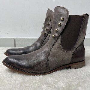 Luchesse Spirit Women's Brown Brandy Chelsea Slip On Boot Studded Shoes Size 11